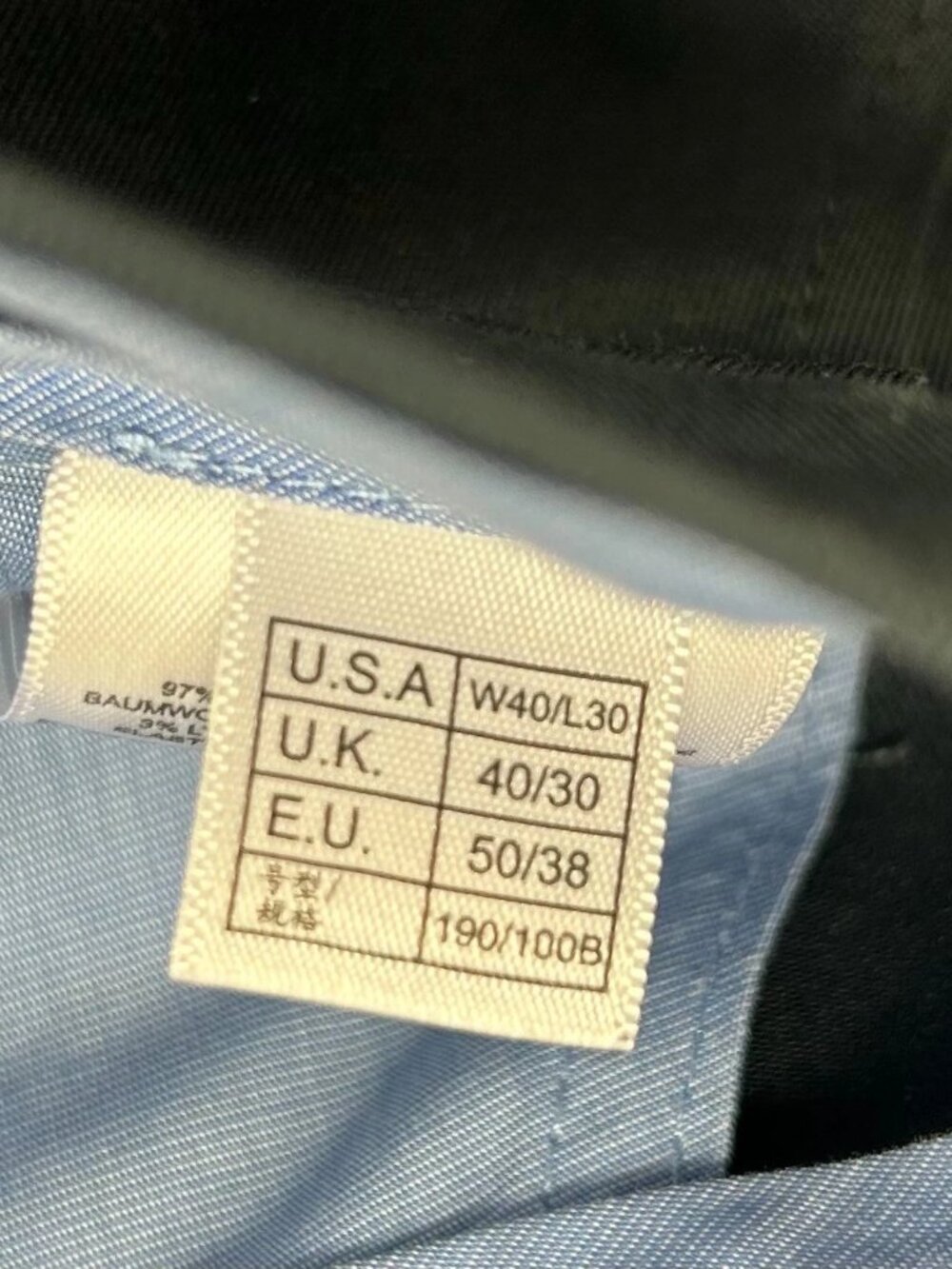 Brooks‎ Brothers Advantage Chino Milano Pants Mens 40x30 Blue Mid Rise Formal - Picture 10 of 16